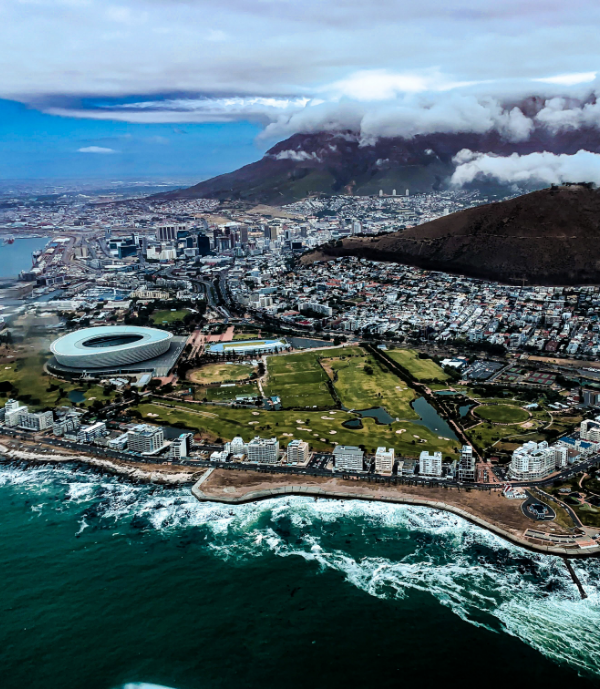 Arial view of Cape Town